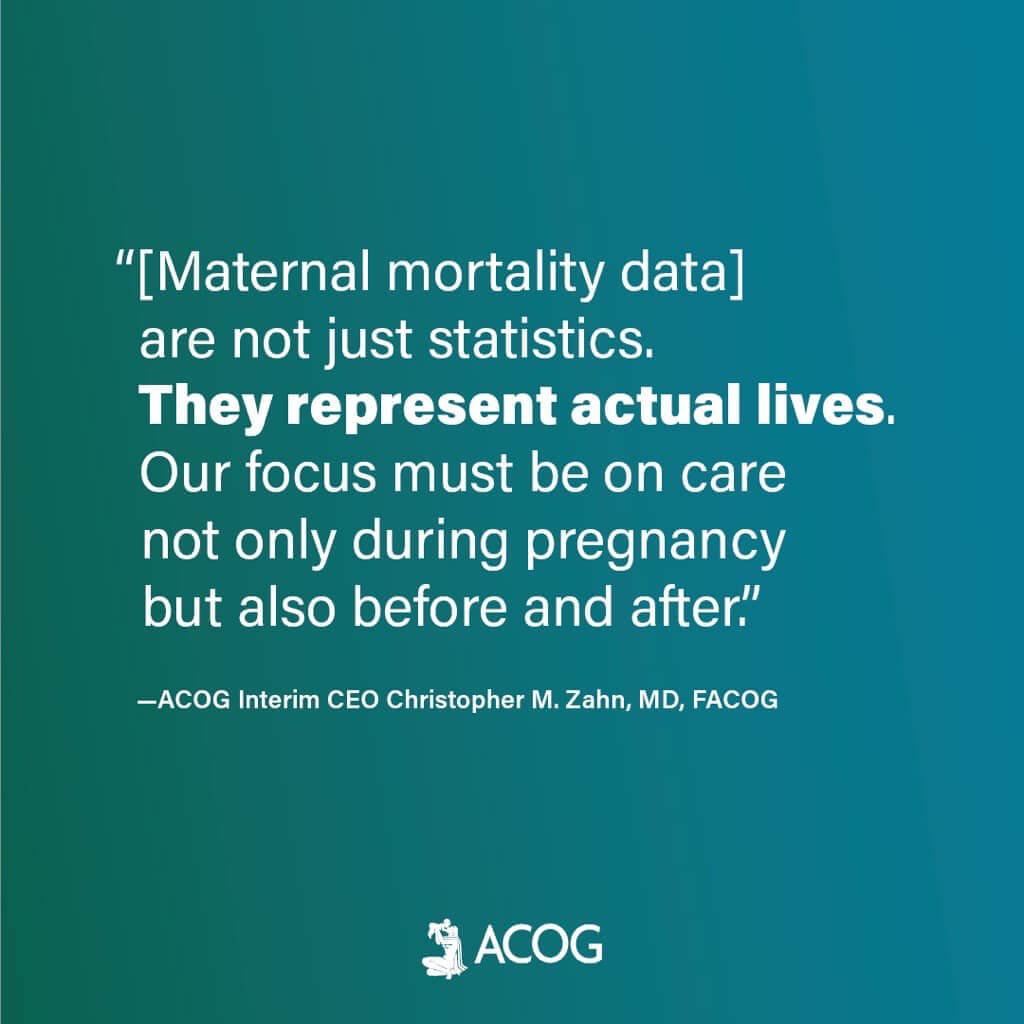 Acog Maternal Mortality Data